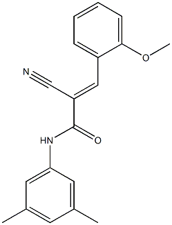 (2E)-2-cyano-N-(3,5-dimethylphenyl)-3-(2-methoxyphenyl)acrylamide Structure