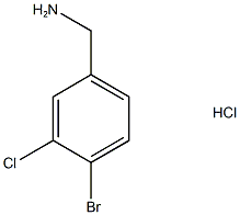 (4-Bromo-3-chlorophenyl)methanamine hydrochloride 구조식 이미지