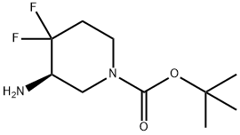 tert-butyl (3r)-3-amino-4,4-difluoropiperidine-1-carboxylate 구조식 이미지