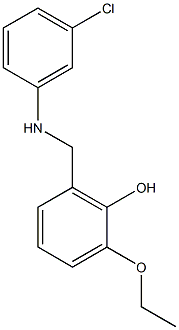 2-{[(3-chlorophenyl)amino]methyl}-6-ethoxyphenol 구조식 이미지