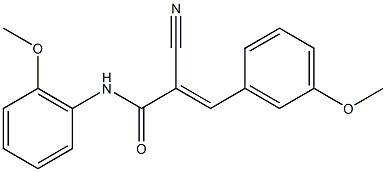 (2E)-2-cyano-N-(2-methoxyphenyl)-3-(3-methoxyphenyl)acrylamide 구조식 이미지