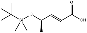 (R,E)-4-((tert-Butyldimethylsilyl)oxy)pent-2-enoic acid Structure