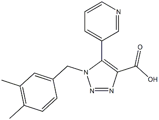 1-(3,4-dimethylbenzyl)-5-pyridin-3-yl-1H-1,2,3-triazole-4-carboxylic acid Structure