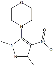 4-(1,3-dimethyl-4-nitro-1H-pyrazol-5-yl)morpholine Structure