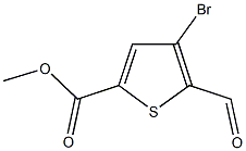 methyl 4-bromo-5-formyl-2-thiophenecarboxylate Structure