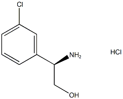 (2R)-2-amino-2-(3-chlorophenyl)ethan-1-ol hydrochloride Structure