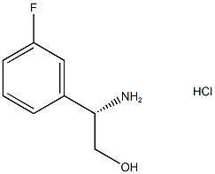 (2S)-2-amino-2-(3-fluorophenyl)ethan-1-ol hydrochloride 구조식 이미지
