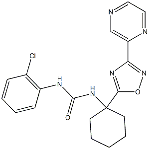 1-(2-chlorophenyl)-3-{1-[3-(pyrazin-2-yl)-1,2,4-oxadiazol-5-yl]cyclohexyl}urea Structure