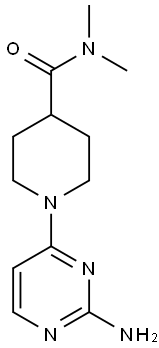 1-(2-aminopyrimidin-4-yl)-N,N-dimethylpiperidine-4-carboxamide Structure