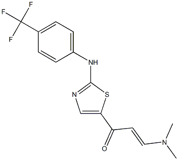(2E)-3-(dimethylamino)-1-(2-{[4-(trifluoromethyl)phenyl]amino}-1,3-thiazol-5-yl)prop-2-en-1-one Structure