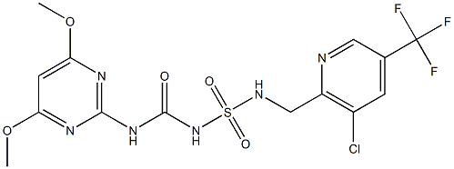 1-({[3-chloro-5-(trifluoromethyl)pyridin-2-yl]methyl}sulfamoyl)-3-(4,6-dimethoxypyrimidin-2-yl)urea 구조식 이미지