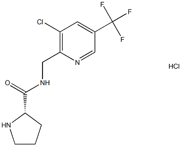 (2S)-N-{[3-chloro-5-(trifluoromethyl)pyridin-2-yl]methyl}pyrrolidine-2-carboxamide hydrochloride 구조식 이미지
