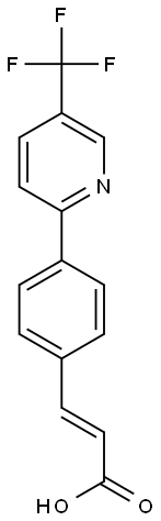 (2E)-3-{4-[5-(trifluoromethyl)pyridin-2-yl]phenyl}prop-2-enoic acid Structure