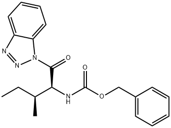 Benzyl (2S,3S)-1-(1H-benzo[d][1,2,3]triazol-1-yl)-3-methyl-1-oxopentan-2-ylcarbamate 구조식 이미지