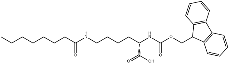 Fmoc-L-Lys(Octanoyl)-OH 구조식 이미지