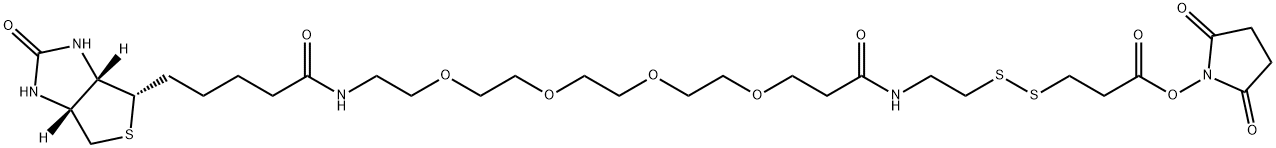 Biotin-PEG4-S-S-NHS Structure