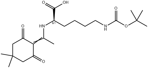 N-alpha-(4-4-Dimethyl-2,6-dioxocyclohex-1-ylidene)ethyl-N-epsilon-allyloxycarbonyl-D-lysine dicyclohexylamine 구조식 이미지