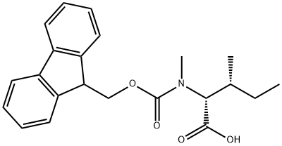 (9H-Fluoren-9-yl)MethOxy]Carbonyl N-Me-D-Ile-OH Structure