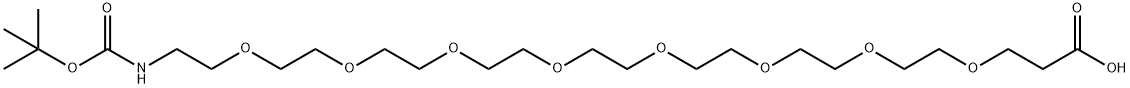t-Boc-N-amido-PEG8-acid Structure