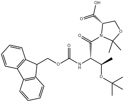 (4S)-3-(FMoc-Thr(tBu))-2,2-diMethyl-oxazolidine-4-carboxylic acid Structure