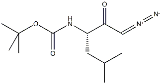 N-알파-t-부틸옥시카르보닐-L-류시닐-디아조메탄,(S)-3-Boc-아미노-1-디아조-5-메틸-2-헥사논 구조식 이미지