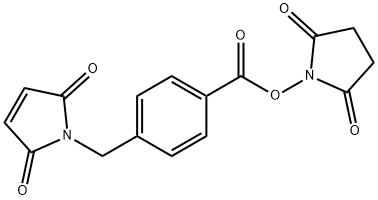 4-(2-N-Maleimido)methyl benzoic acid-NHS 구조식 이미지