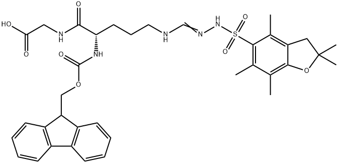 Fmoc-Arg(Pbf)-Gly-OH Structure