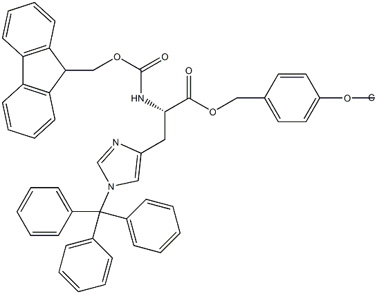 Fmoc-L-His(Trt)-Wang TG 구조식 이미지