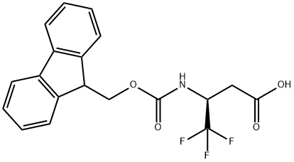 (S)-Fmoc-3-amino-4,4,4-trifluoro-butyric acid 구조식 이미지