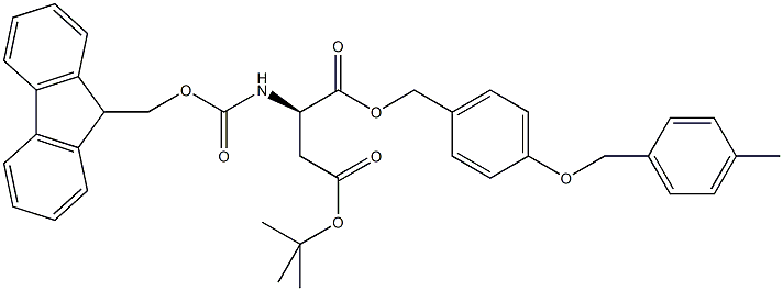 Fmoc-D-Asp(OBut)-Wang Resin (100-200mesh, 1% DVB) 구조식 이미지