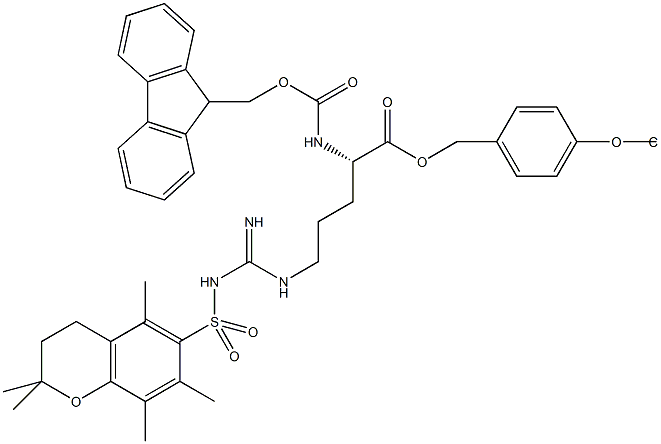 Fmoc-L-Arg(Pmc)-Wang TG Structure