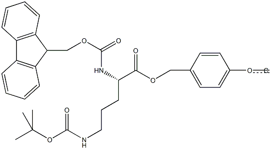 Fmoc-L-Orn(Boc)-Wang TG Structure