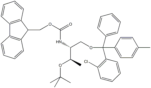 Fmoc-L-Thr(tBu)-ol-2-chlorotrityl resin (200-400 mesh, 0.4-0.8 mmol 구조식 이미지