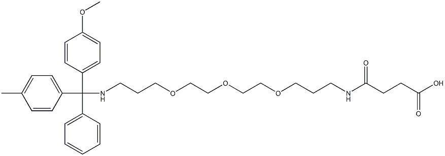 1,13-DIAMINO-4,7,10-TRIOXATRIDECAN-13-SUCCINAMIC ACID-1-(4-METHOXY-TRITYL) RESIN 구조식 이미지