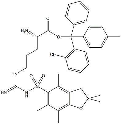 H-ARG(PBF)-2-CLTRT RESIN 구조식 이미지