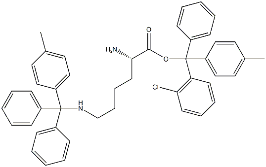 H-LYS(MTT)-2-CHLOROTRITYL-RESIN Structure
