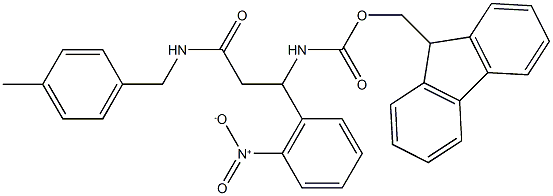 3-Fmoc-amino-(2-nitrophenyl)propionyl amidomethylpolystyrene (1% DVB, 100-200 mesh, 0.8-1.5 mmol Structure