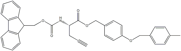 Fmoc-L-Propargylglycine-Wang Resin (100-200mesh, 1% DVB) 구조식 이미지