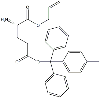 H-L-Glu(2-chlorotrityl resin)-alpha-allyl ester (100-200 mesh, > 0.3 mmol 구조식 이미지