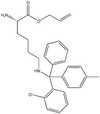 H-L-LYS(2-CHLOROTRITYL RESIN)-OALL Structure