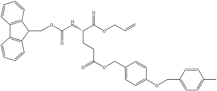 FMOC-L-GLU(WANG-RESIN)-OALL Structure