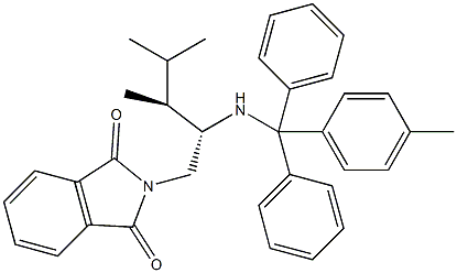 (S)-N-PHTHALOYL-1,2-DIAMINO-3-METHYL-PENTANE-TRITYL RESIN 구조식 이미지