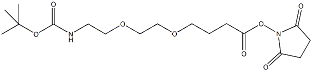 alpha-t-Butyloxycarbonylamino-omega-carboxy succinimidyl ester poly(ethylene glycol) (PEG-MW 10.000 Dalton) Structure