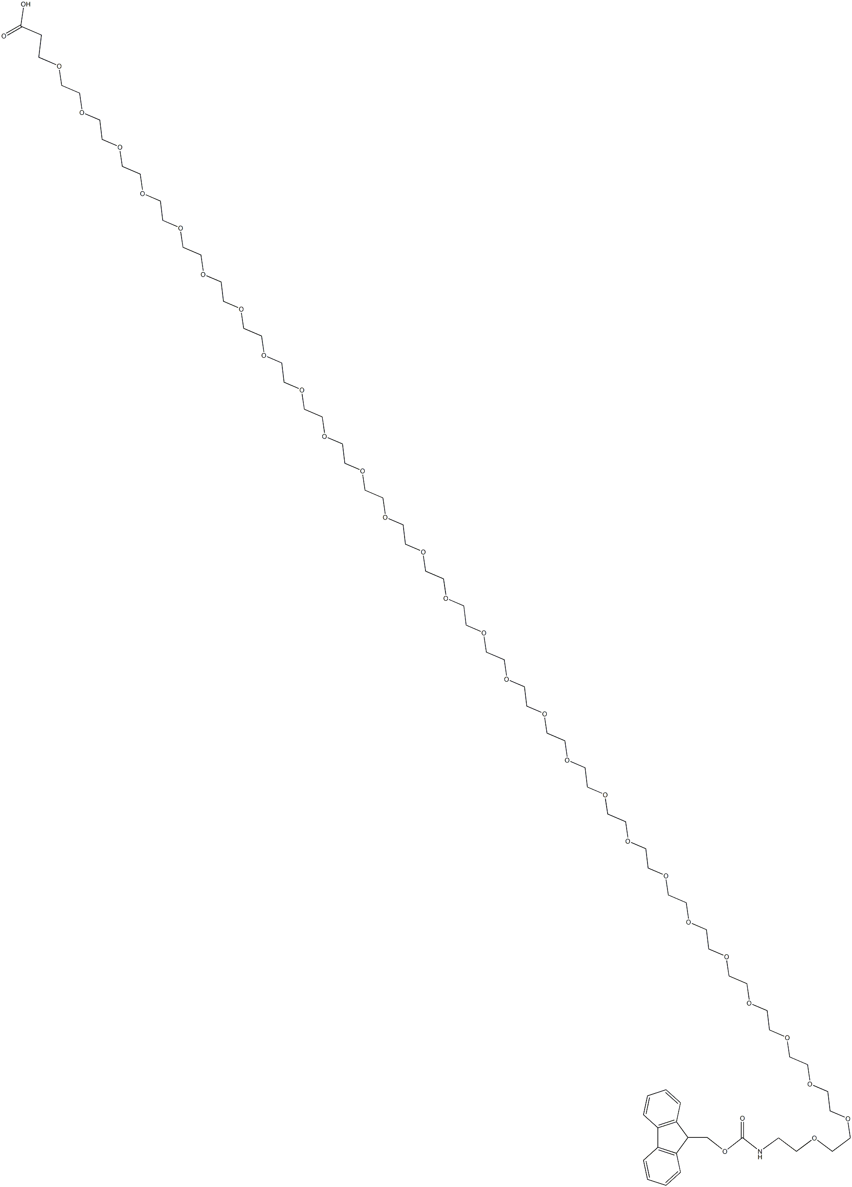 alpha-(9-Fluorenylmethyloxycarbonyl)amino-27(ethylene glycol)-omega-propionic acid Structure