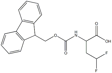 (R,S)-Fmoc-2-amino-4,4-difluoro-butyric acid 구조식 이미지