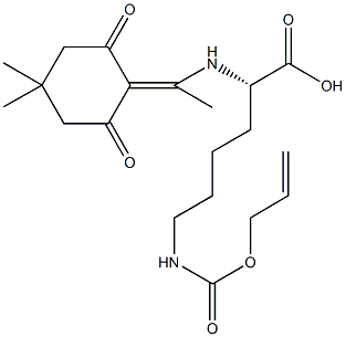 N-alpha-(4-4-Dimethyl-2,6-dioxocyclohex-1-ylidene)ethyl-N-epsilon-allyloxycarbonyl-L-lysine dicyclohexylamine Structure