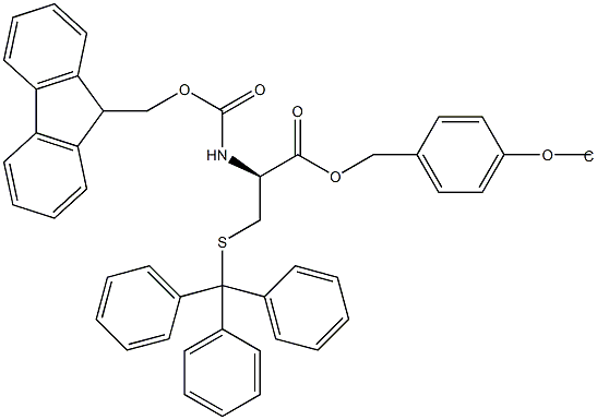 Fmoc-D-Cys(Trt)-Wang TG 구조식 이미지