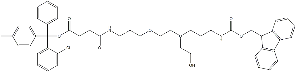 [N1-(9-Fluorenylmethoxycarbonyl)-1,13-diamino-4,7,10-trioxatridecan-succinamic acid-2-chlorotrityl resin (100-200 mesh, > 0.3 mmol Structure