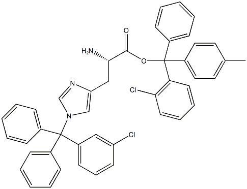 H-L-HIS(CLT)-2-CHLOROTRITYL RESIN Structure