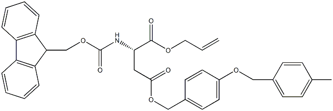 FMOC-L-ASP(WANG-RESIN)-OALL 구조식 이미지